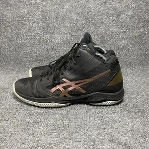 Asics GelHoop v10 Basketball Shoes Mens 8.5 Black Mid Lace Up Sneakers TBF339